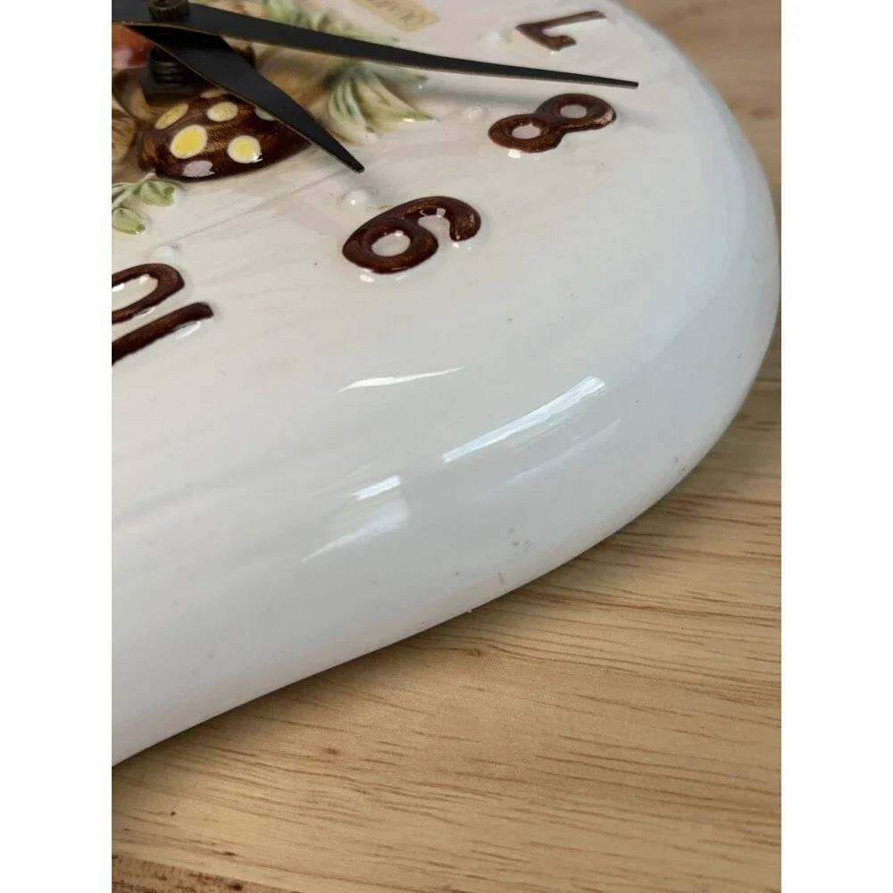Vintage 1970's Sears Merry Mushroom Clock Retro Kitchen MCM Works Mint